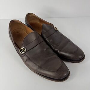 Gucci Loafers Size 9 Brown Leather Men's used. Read description